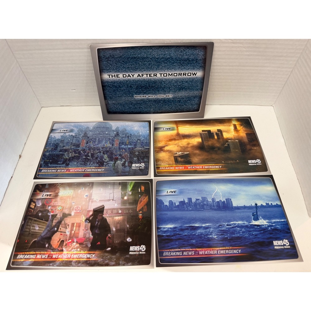 The Day After Tomorrow 2004 Movie Promo Postcard Set News 45 Disaster Film 4pc